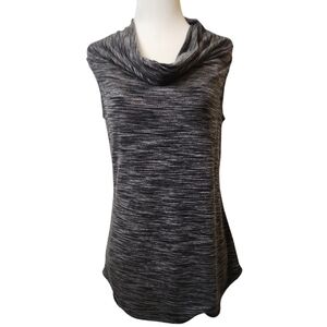 Lisa Rinna Collection Women's Black White Sleeveless Cowl Neck Top Size XXS